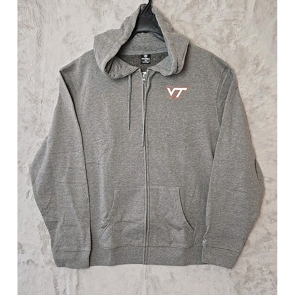 Top of the World Other - Virginia Tech Hokies 2XL Men's Heathered Grey Full Zip Hoodie NWT *NEW*